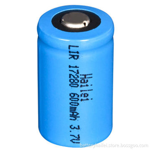 Li-ion Battery 17280 with 3.7V, 600mAh, UL/UN-approved, Compliant with the RoHS Directive